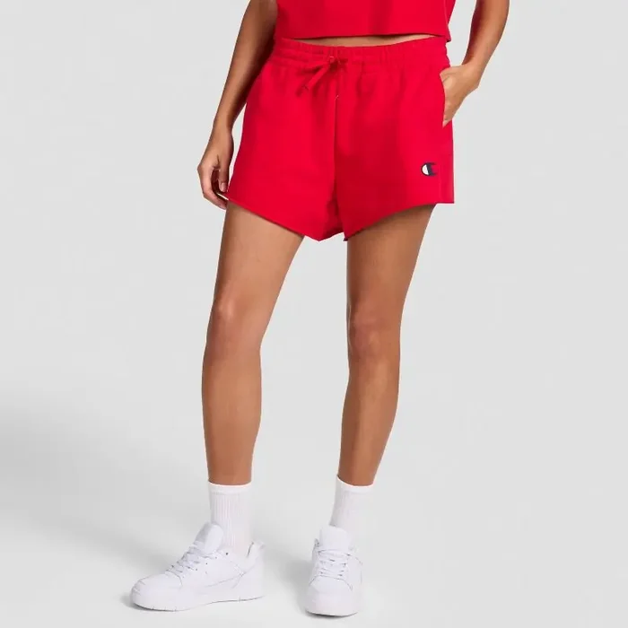 Champion Women‘s French Terry Pull-On Shorts – Red S