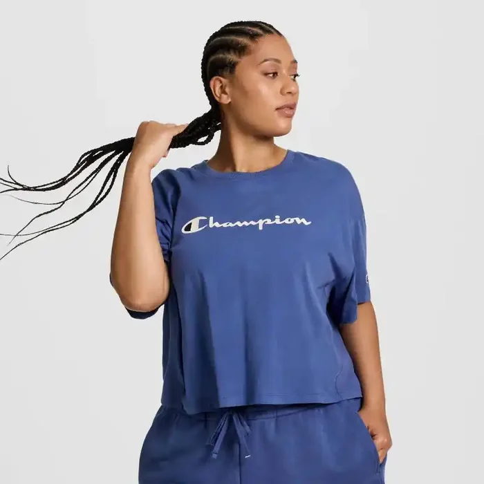 Champion Women‘s Short Sleeve T-Shirt – Blue XS