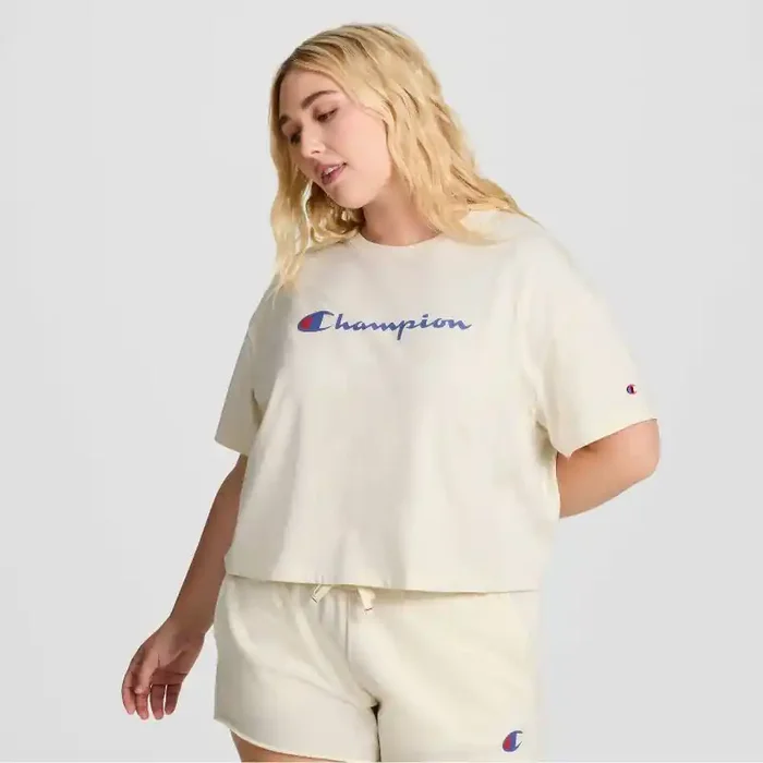 Champion Women‘s Short Sleeve T-Shirt – Cream XS