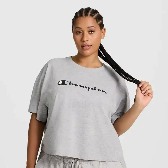 Champion Women‘s Short Sleeve T-Shirt – Heather Gray M