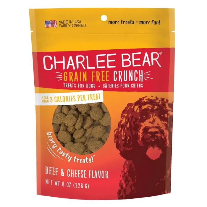 Charlee Bear Grain Free Dog Treats with Beef & Cheese