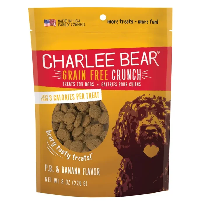 Charlee Bear Grain Free Dog Treats with Peanut Butter & Banana
