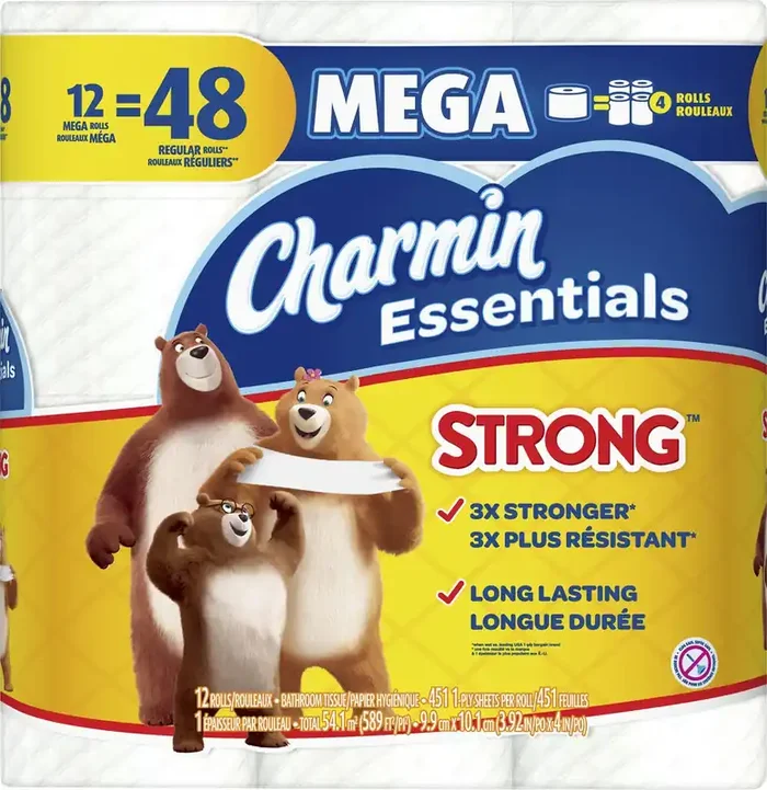 Charmin Essentials Strong Toilet Paper Mega Roll