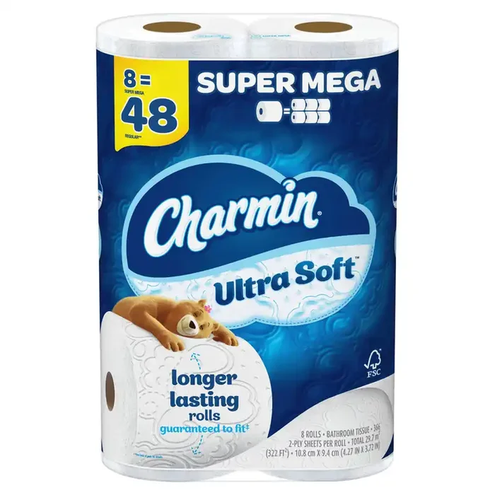 Charmin Ultra Soft Super Mega 8 -Pack 2-ply Toilet Paper