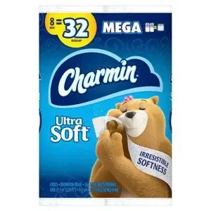 Charmin Ultra Soft Toilet Paper 8 Mega Rolls, 244 Sheets Per Roll