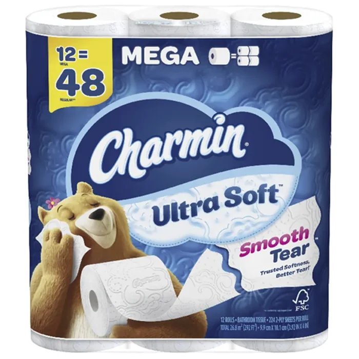 Charmin Ultra Soft Toilet Paper – 12 Mega Rolls