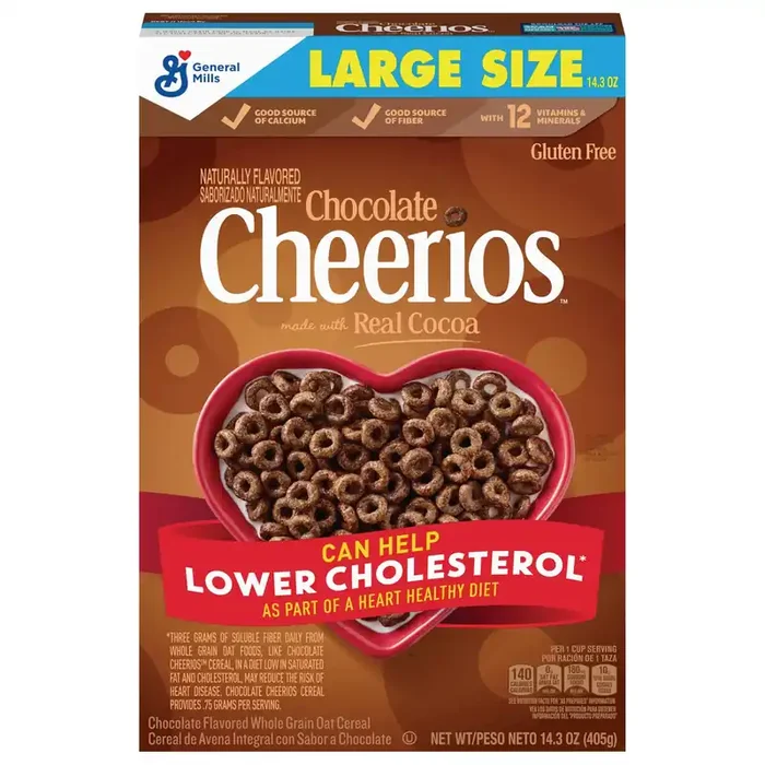 Cheerios Chocolate Cheerios, Heart Healthy Cereal, Large Size, 14.3 OZ