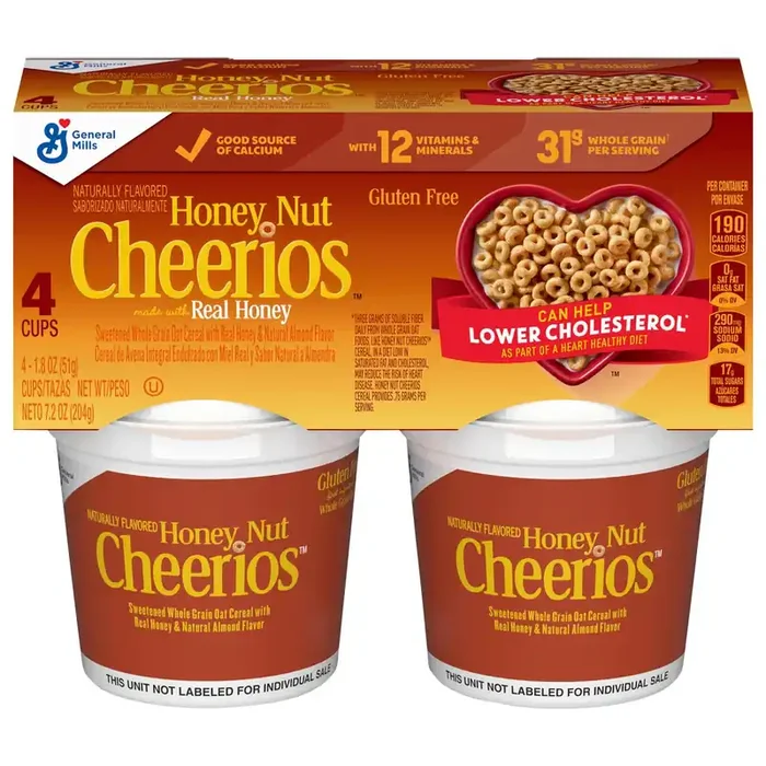 Cheerios General Mills Honey Nut Cheerios Sweetened Whole Grain Oat Cereal