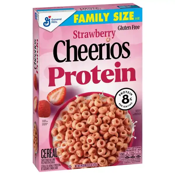 Cheerios Protein Strawberry Family Size Breakfast Cereal 15 Ounce – 15 OZ
