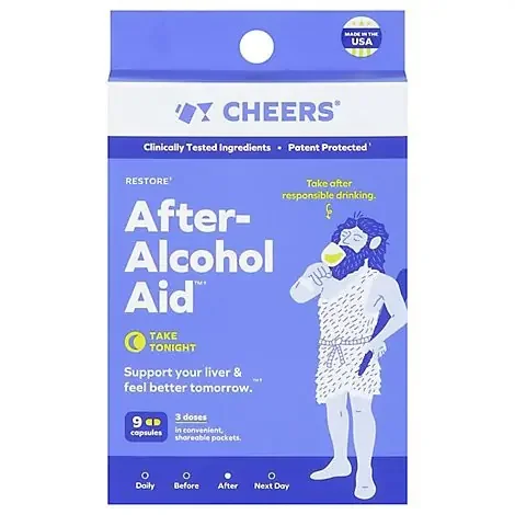 Cheers Restore After Alcohol Aid Dietary Supplement 3 Doses – 3 Count
