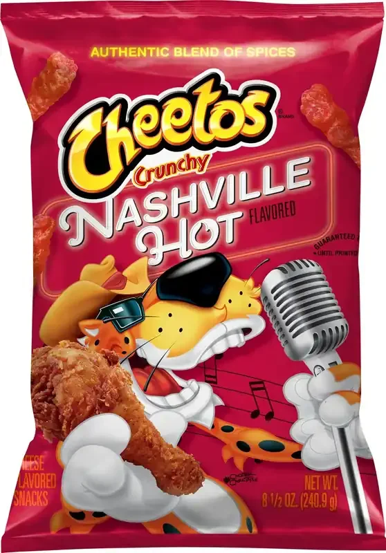Cheetos Crunchy Nashville Hot Flavored Cheese Snacks 8.5 oz Bag