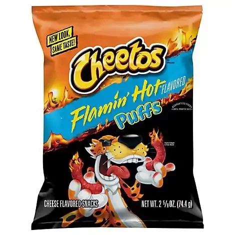 Cheetos Flamin Hot Jumbo Puff Cheese Flavored Snacks – 2.625 Oz.