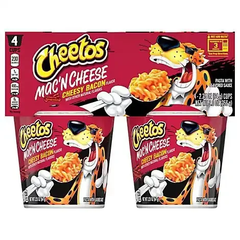 Cheetos Mac‘ N Cheese Cheesy Bacon Flavor 2.25 Oz 4 Count – 9 OZ