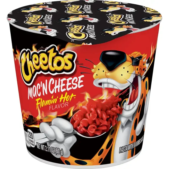 Cheetos Mac‘N Cheese Pasta With Flavored Sauce Flamin‘ Hot Flavor 2.11 Oz