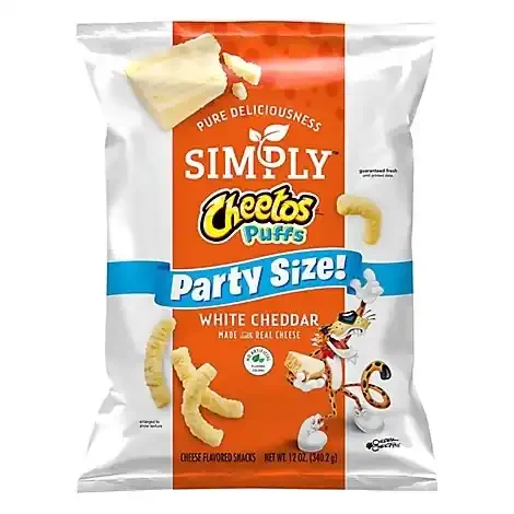 Cheetos Simply Puffs Cheese Flavored Snacks White Cheddar