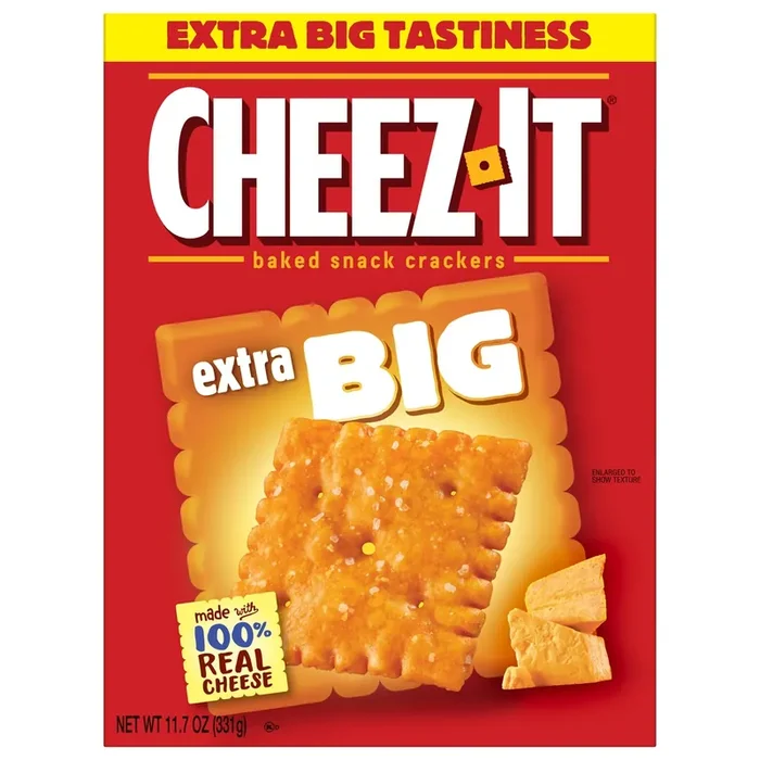 Cheez-It Extra Big Cheese Crackers, Baked Snack Crackers, Original