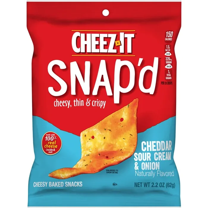 Cheez-It Snap‘d Cheese Cracker Chips, Cheddar Sour Cream Onion, 2.2 oz