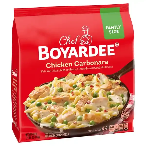 Chef Boyardee Chicken Carbonara, Family Size Skillet Meal, Frozen Meal, 40 oz.