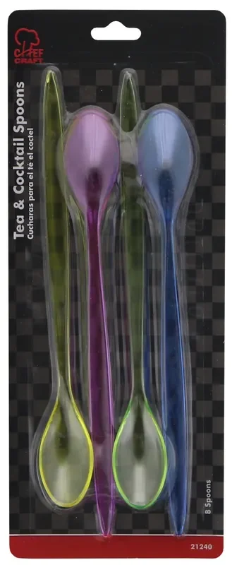Chef Craft Assorted Neon Colors Tea & Cocktail Spoons