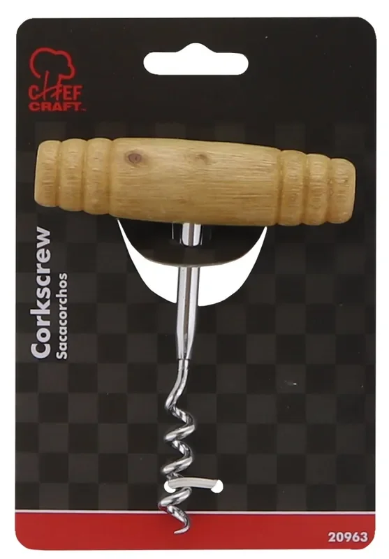 Chef Craft Corkscrew W/ Wood Handle