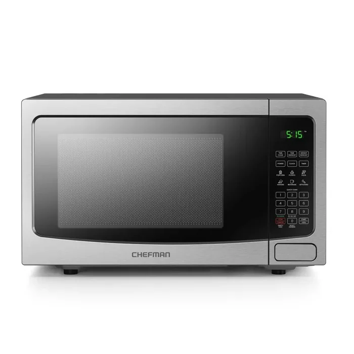Chefman 0.9Cu Ft Microwave Oven Stainless Steel