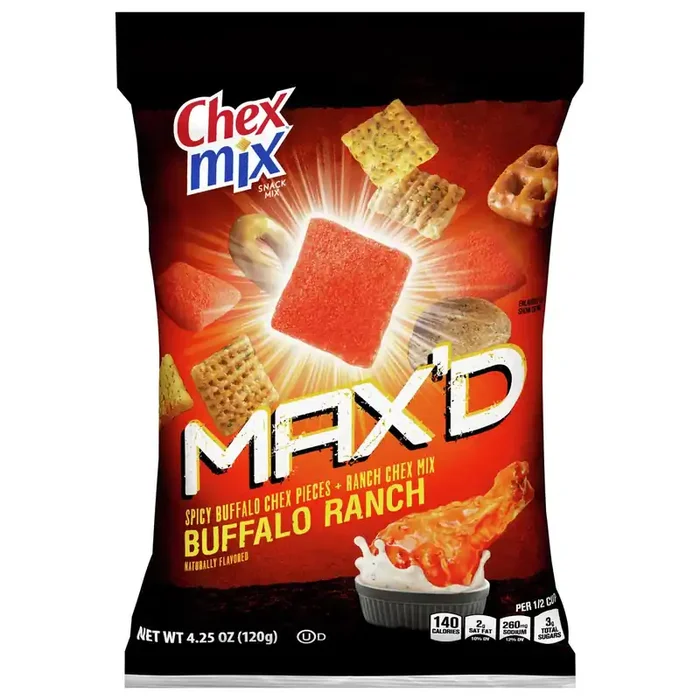 Chex Buffalo Ranch Max‘d Chex Mix, Snack Mix, 4.25 oz