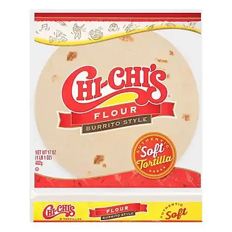 Chi-Chis Tortillas Flour Burrito Style Bag 8 Count – 17 Oz