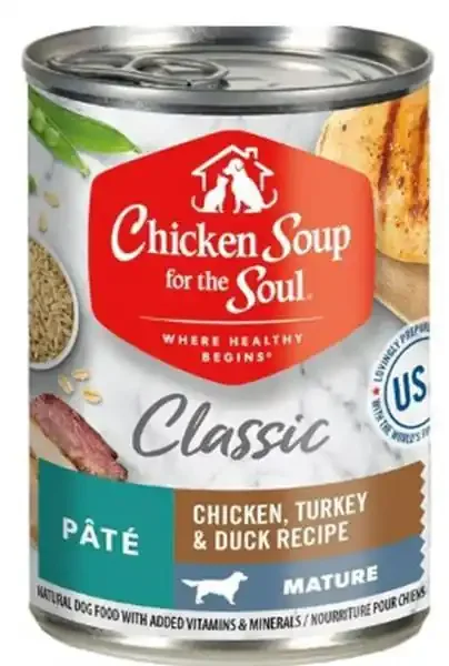 Chicken Soup For The Soul Mature Dog Can Chicken Turkey & Duck Pate