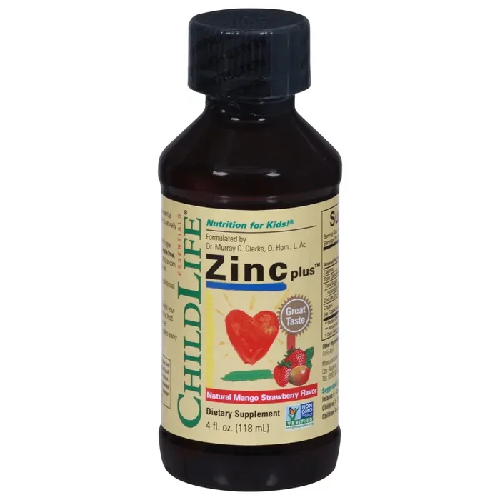 ChildLife Essentials Natural Mango Strawberry Flavor Zinc Plus 4 fl oz