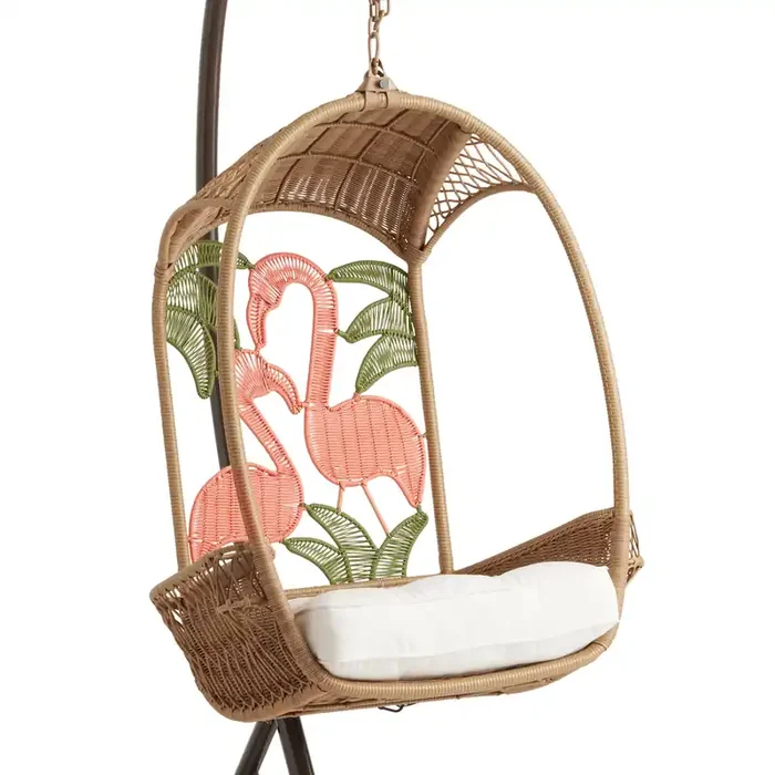 Chillasan Flamingos Outdoor Hanging Chair and Cushion