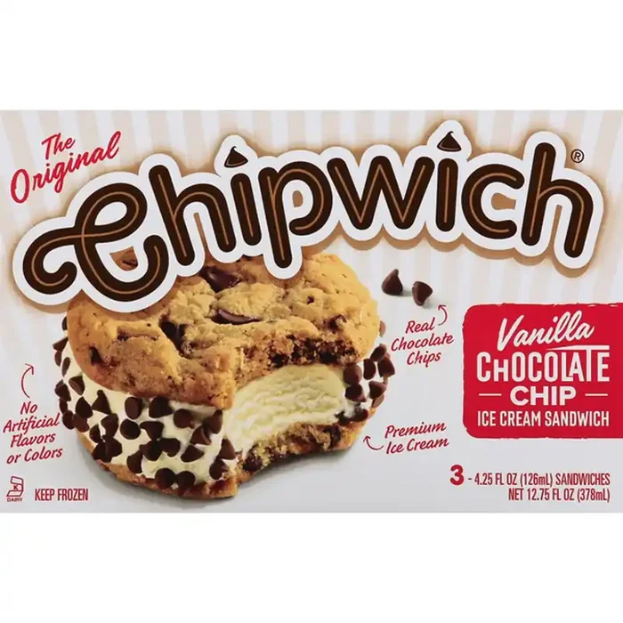 Chipwich Ice Cream Sandwich, Vanilla Chocolate Chip