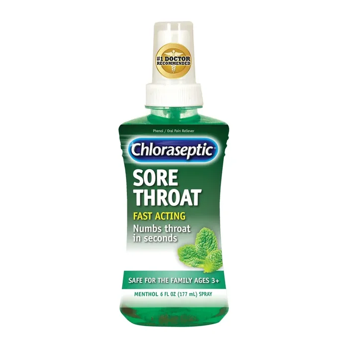 Chloraseptic Sore Throat Spray, Menthol, 6 Oz
