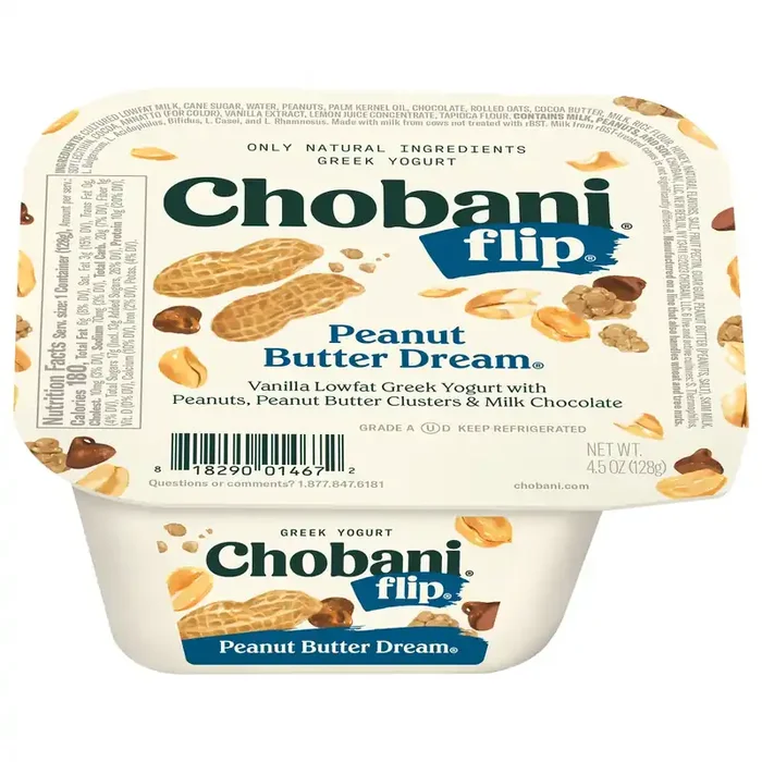Chobani Flip Low-Fat Chocolate Peanut Butter Dream Greek Yogurt 4.5oz