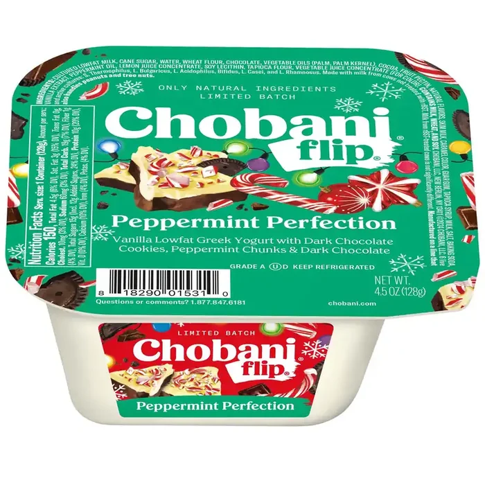 Chobani Flip Lowfat Greek Yogurt Limited Batch Peppermint Perfection 4.5oz – 4.5 OZ