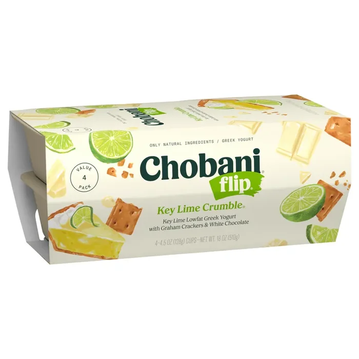 Chobani Greek Yogurt, Key Lime Crumble, 4 Value Pack
