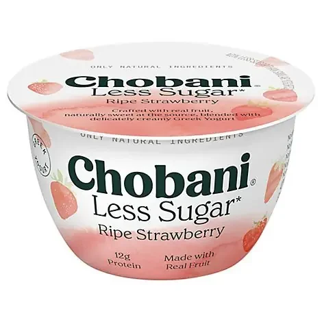 Chobani Less Sugar Monterey Strawberry Greek Yogurt – 5.3 Oz