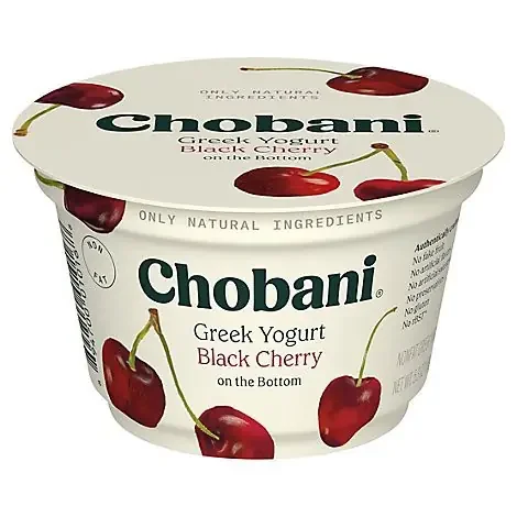 Chobani Non-Fat Cherry On The Bottom Black Greek Yogurt – 5.3 Oz