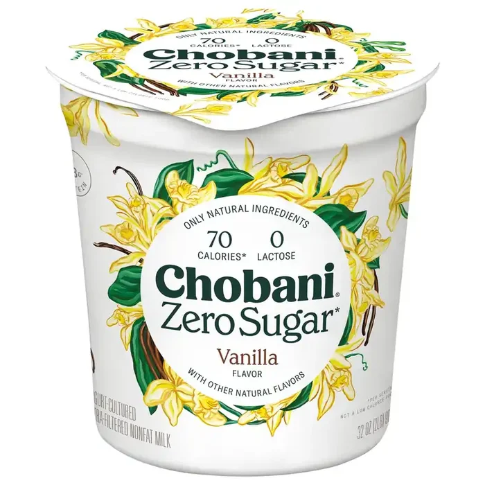 Chobani Yogurt-Cultured, Zero Sugar, Vanilla Flavor