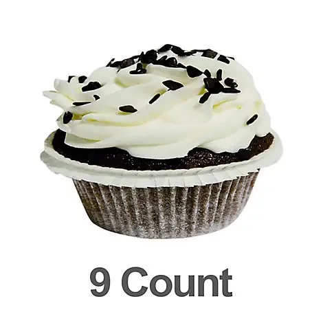Chocolate Cupcakes Whip Iced With Chocolates 9 Ct