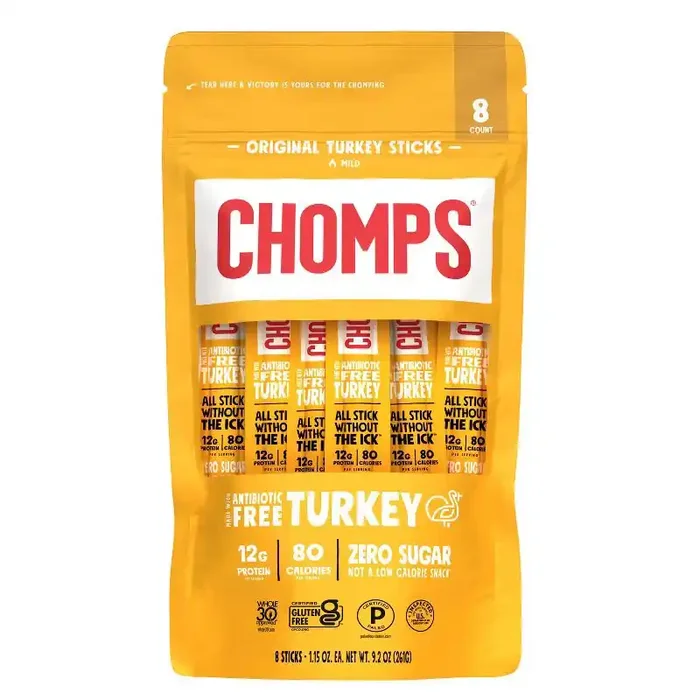 Chomps Snack Sticks Chomps Original Turkey Sticks – 9.2oz/8ct