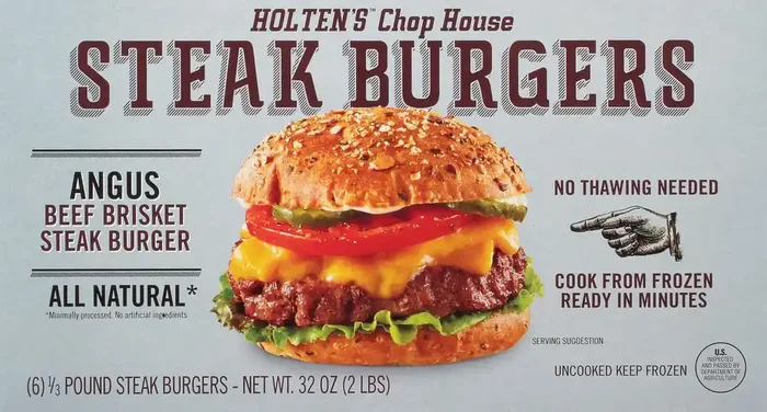 Chop House Beef Brisket Steak Burgers 6 0.33 lb 6 ea Box