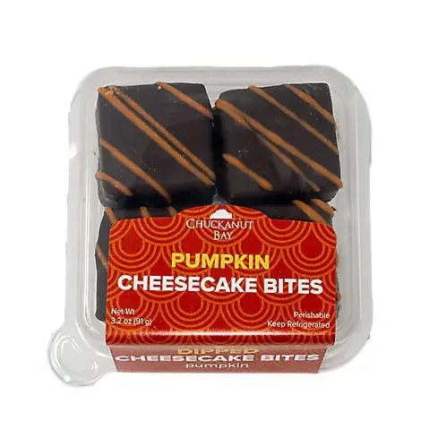 Chuckanut Bay Chocolate Covered Pumpkin Cheesecake Bites