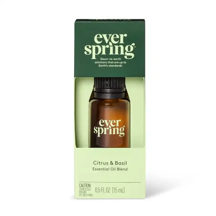 Citrus & Basil Essential Oil Blend – 0.5 fl oz – Everspring™