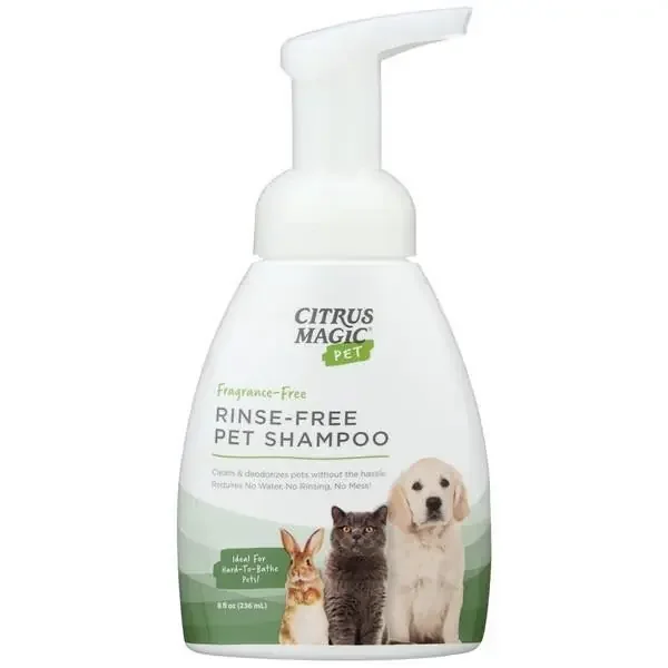Citrus Magic Fragrance Free Rinse-Free Pet Shampoo