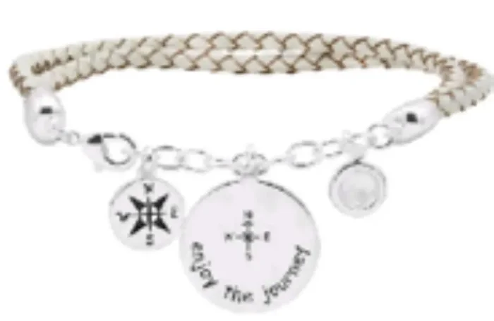 City By City Cbc Brc Compass Charm Lthr 111692 Wht