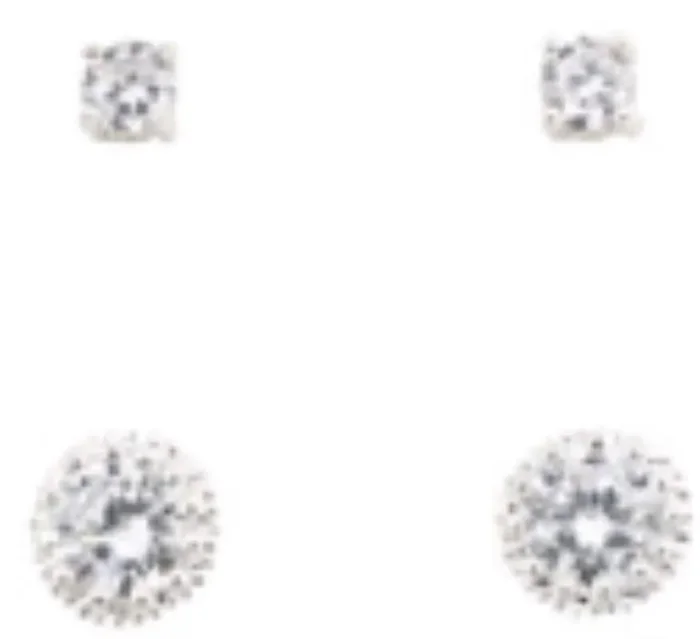 City By City Cbc Cz Ear Duo Rnd & Hlo Stud 111592 Slv