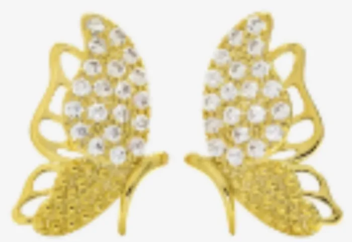 City By City Cbc Cz Pv Flying Butrfly Stud 111605 Gld