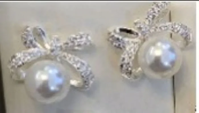 City By City Cbc Ear Lg Prl Cz Bow Stds 113865 Slv