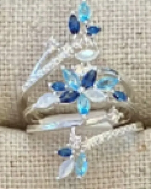 City By City Cbc Silver Rng Cz Flwr Wrp 109946-08