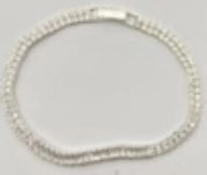City by City Cubic Zirconia Silver Plated Double Curve Tennis Bracelet